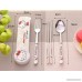 Portable Cute Cartoon Spoon Fork Chopsticks Stainless steel travel tableware Set (Hello Kitty) - B07F48GH52